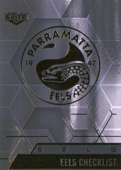 2022 NRL Elite - Mojo Black Diamond #MB 082 Parramatta Eels Checklist Front